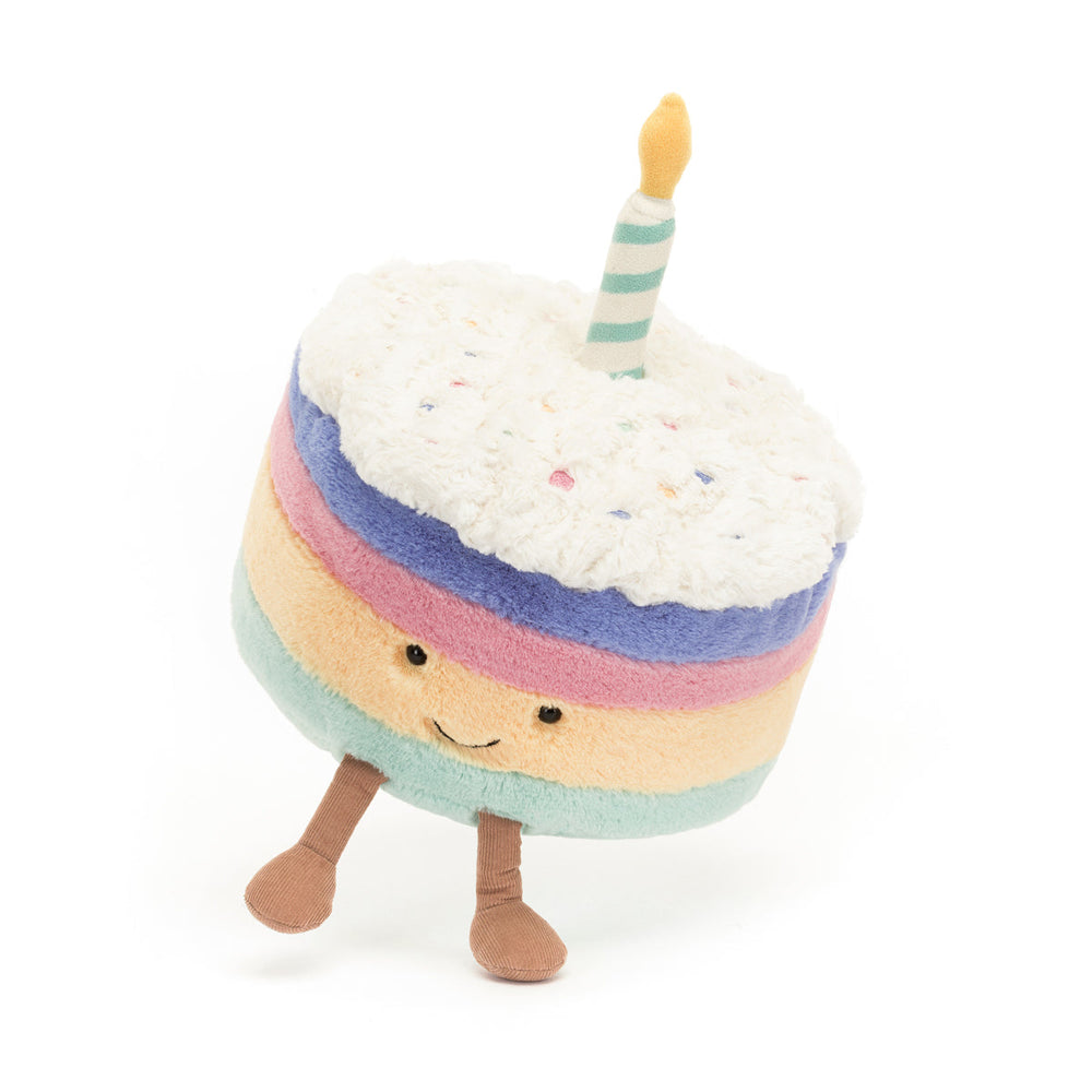 Jellycat Toy Stuffed Plush Jellycat Amuseable  Rainbow Birthday Cake