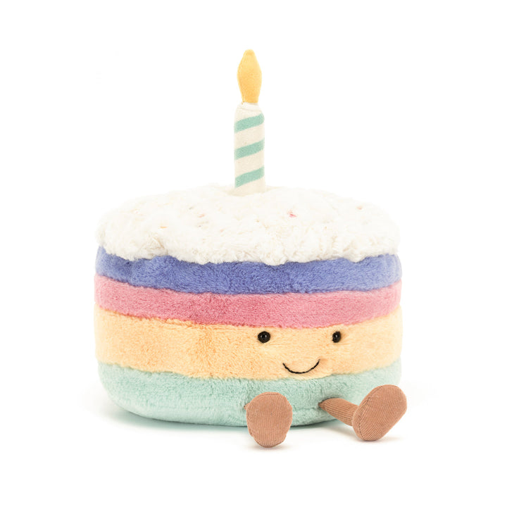 Jellycat Toy Stuffed Plush Jellycat Amuseable  Rainbow Birthday Cake