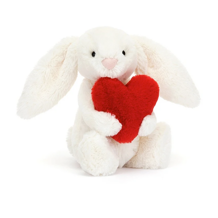 Jellycat Toy Stuffed Plush Little Jellycat Bashful Red Love Heart Bunny