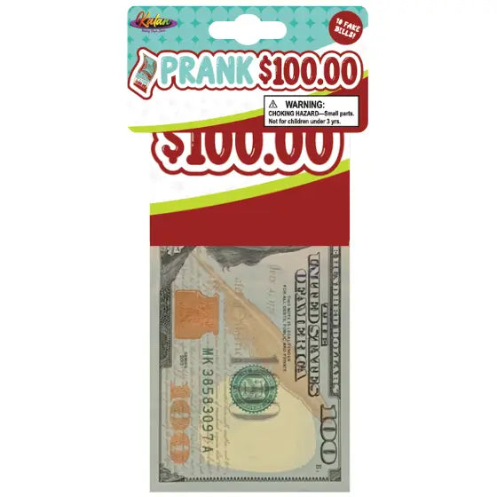 Kalan LP Funny Novelties Fake Prank $100 Bills - pack of 10