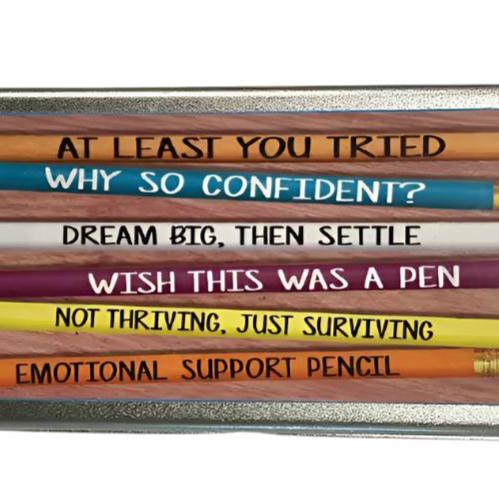 Kalan LP Office Goods Snarky Pencils set of 6 in a Tin