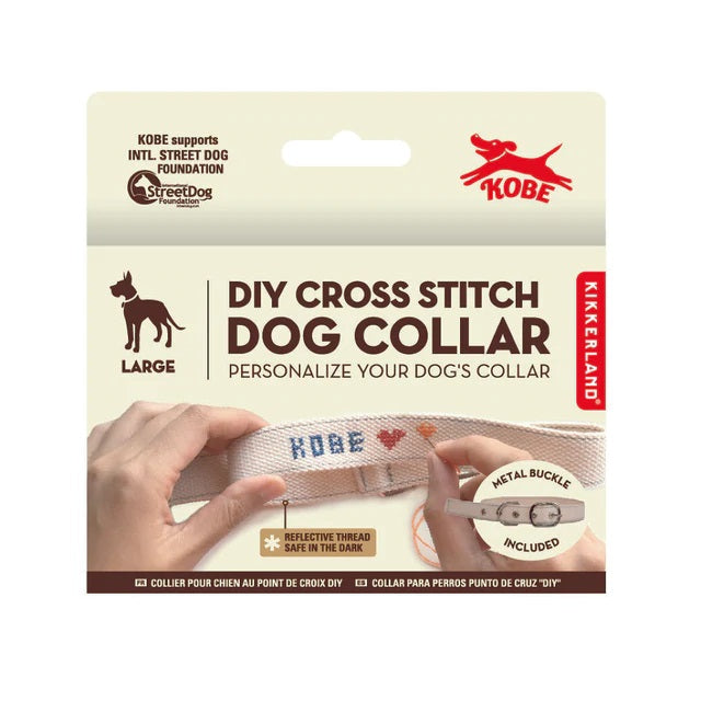 KIKKERLAND Arts & Crafts DIY Cross Stitch Dog Collar