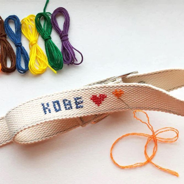 DIY Cross Stitch Dog Collar – Off the Wagon Shop