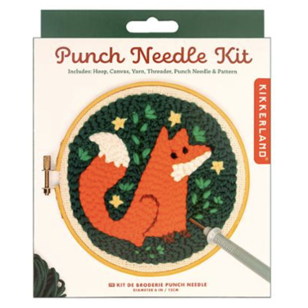 KIKKERLAND Arts & Crafts Fox Punch Needle Kit