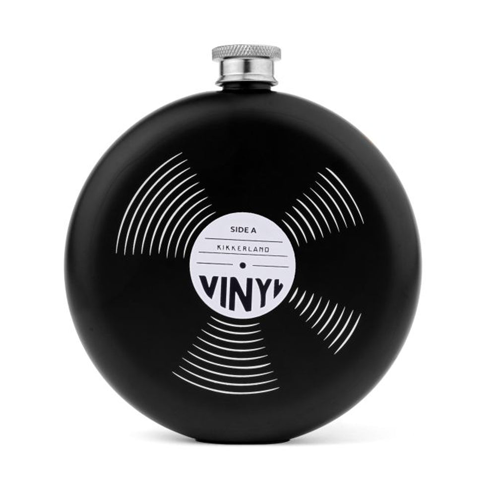 KIKKERLAND Drinkware & Mugs Record Hip Flask