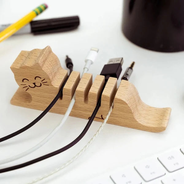 KIKKERLAND Office Goods Cat Multi-Cord Holder