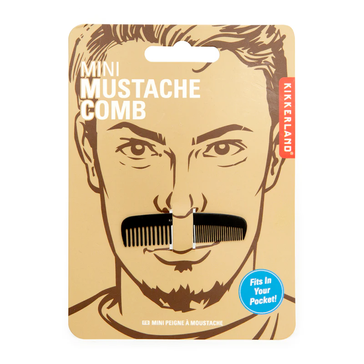 KIKKERLAND Personal Care Mini Mustache Comb
