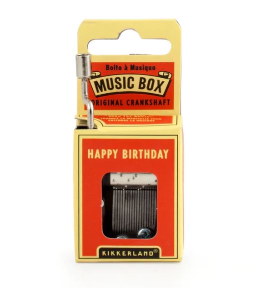 KIKKERLAND Toy Creative Happy Birthday Retro Music Box