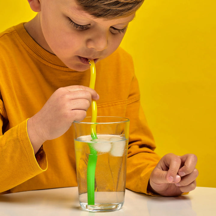 KIKKERLAND Toy Novelties Wiggly Worm Color Changing Straws