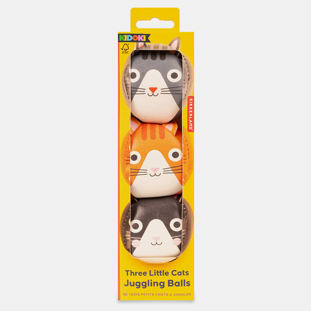 KIKKERLAND Toy Outdoor Fun Three Little Cats Juggling Balls