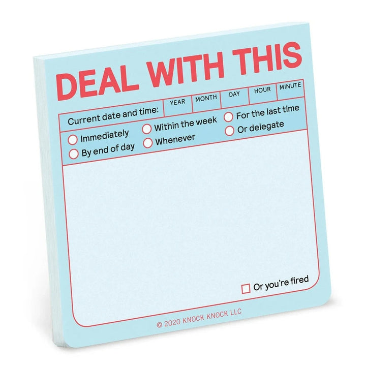 Knock Knock Office Goods Deal With This Sticky Note