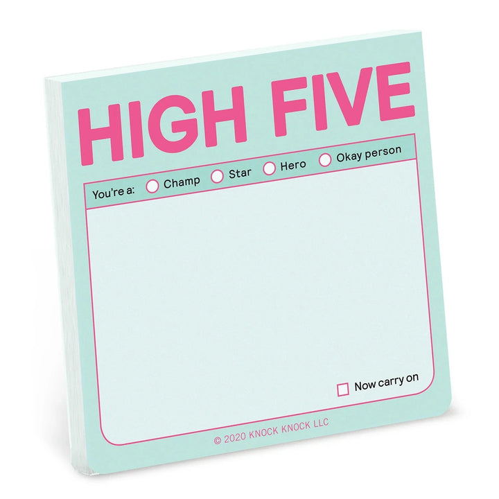 Knock Knock Office Goods High Five Quippy Sticky Note Pad (pastel) High Five