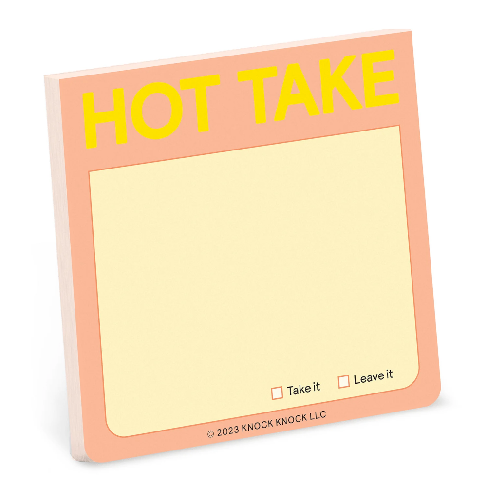 Knock Knock Office Goods Hot Take Sticky Note (Pastel Version)