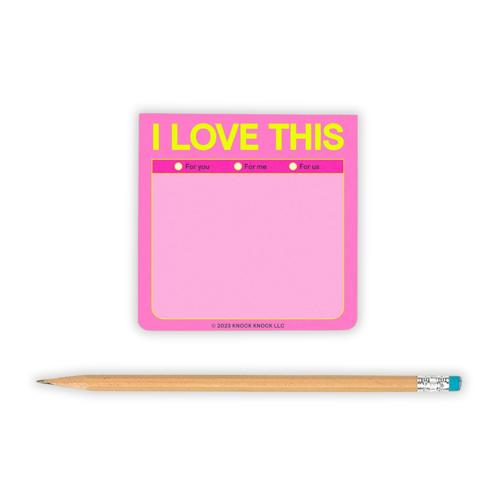 Knock Knock Office Goods I Love This Sticky Note Pad