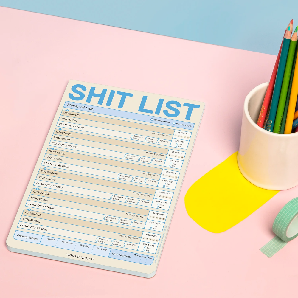 Knock Knock Office Goods Sh*t List Pad Pastel Version