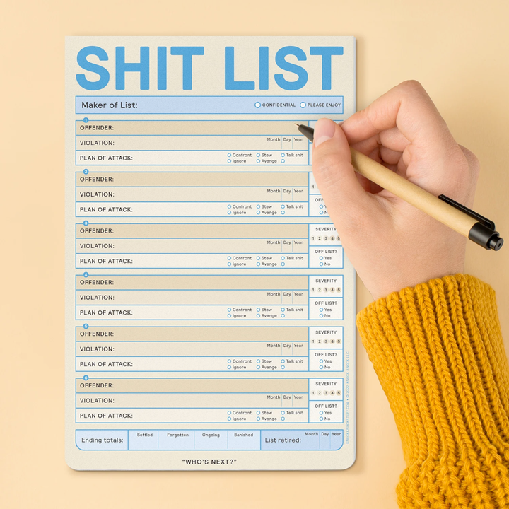Knock Knock Office Goods Sh*t List Pad Pastel Version