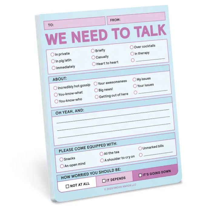 Comedy Mini Notelets Hilarious Nifty Note Pad (pastel) – Off the Wagon Shop
