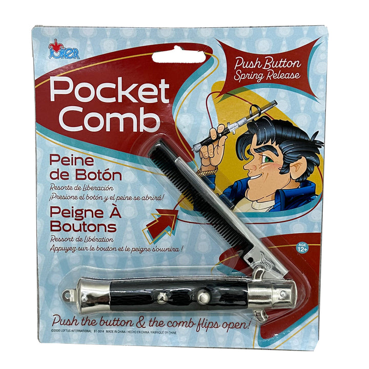 Loftus International Funny Novelties Pocket Comb - Push Button Spring Release