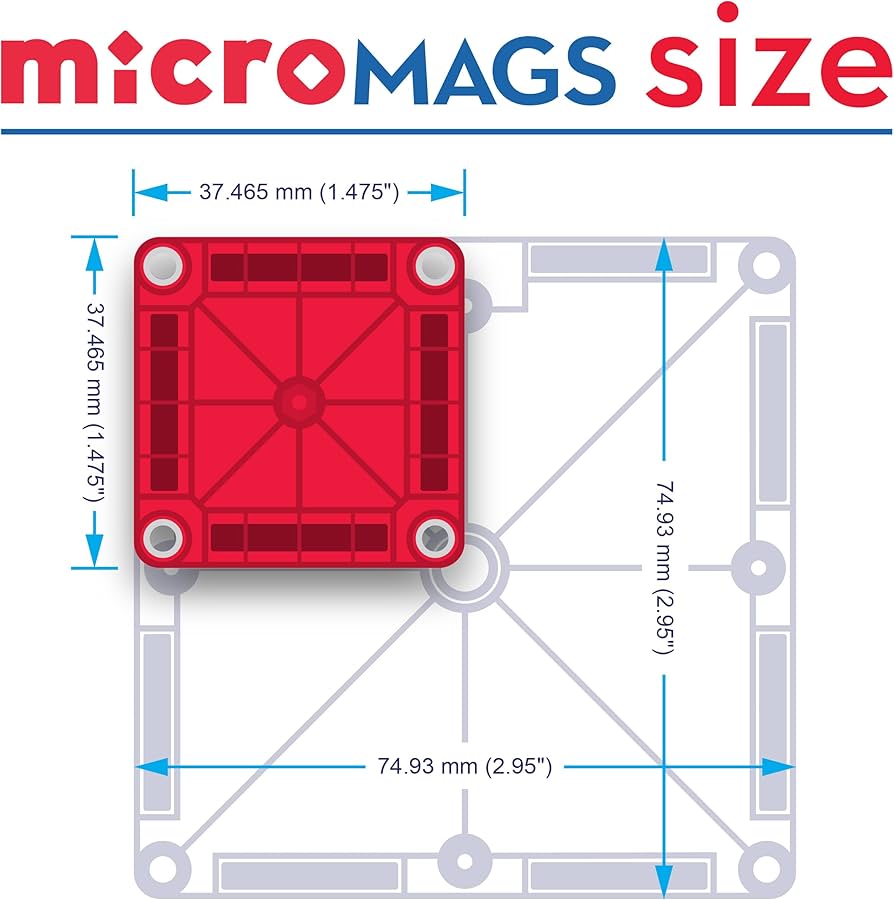 Magna-Tiles Toy Creative MicroMags Travel Set Deluxe