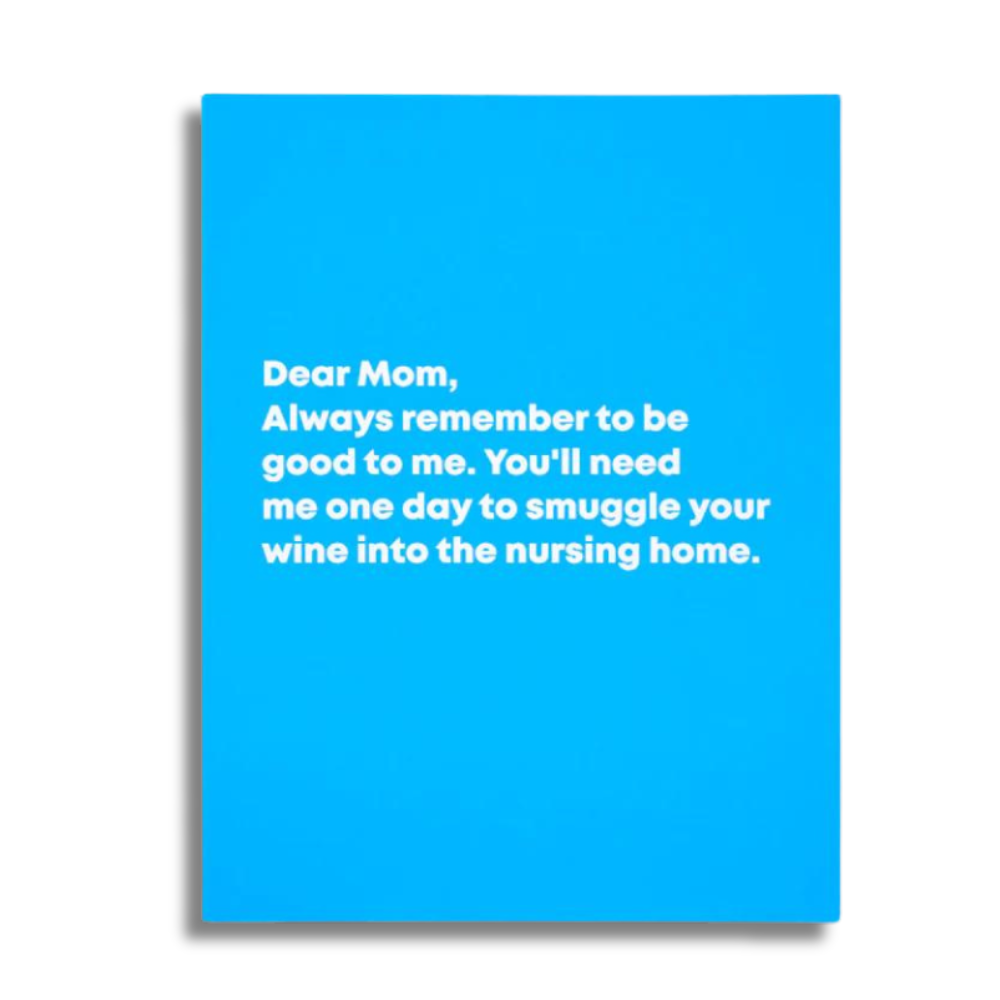 Meriwether Greeting Cards Smuggling wine... Mother's Day Card