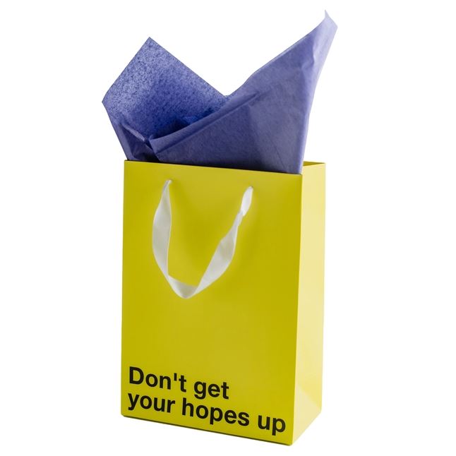 MilkToast Brands Gift & Flat Wrap "Don't Get Your Hopes Up" Gift Bag