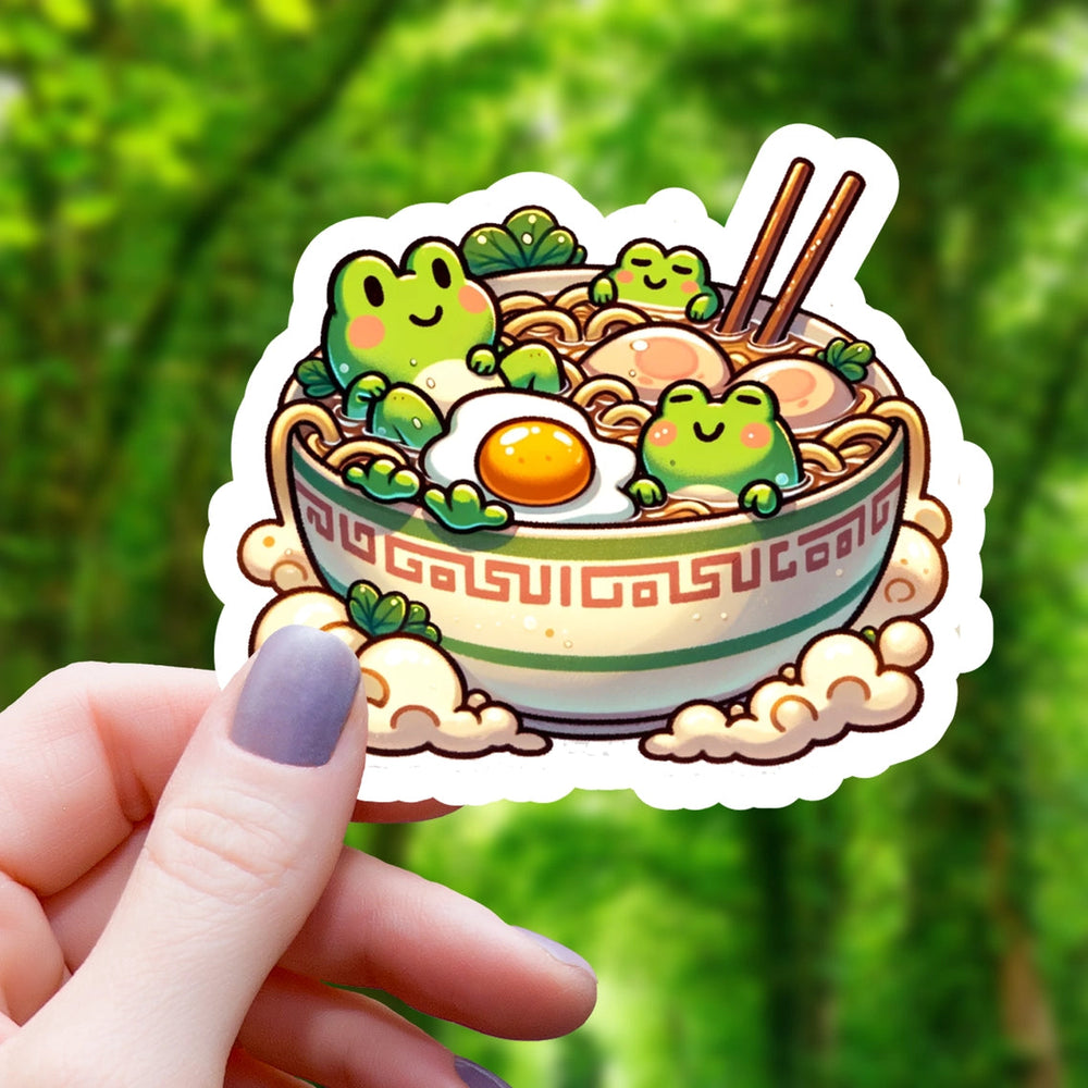 Mimic Gaming Co Magnets & Stickers Bowl of Froggy Ramen Sticker