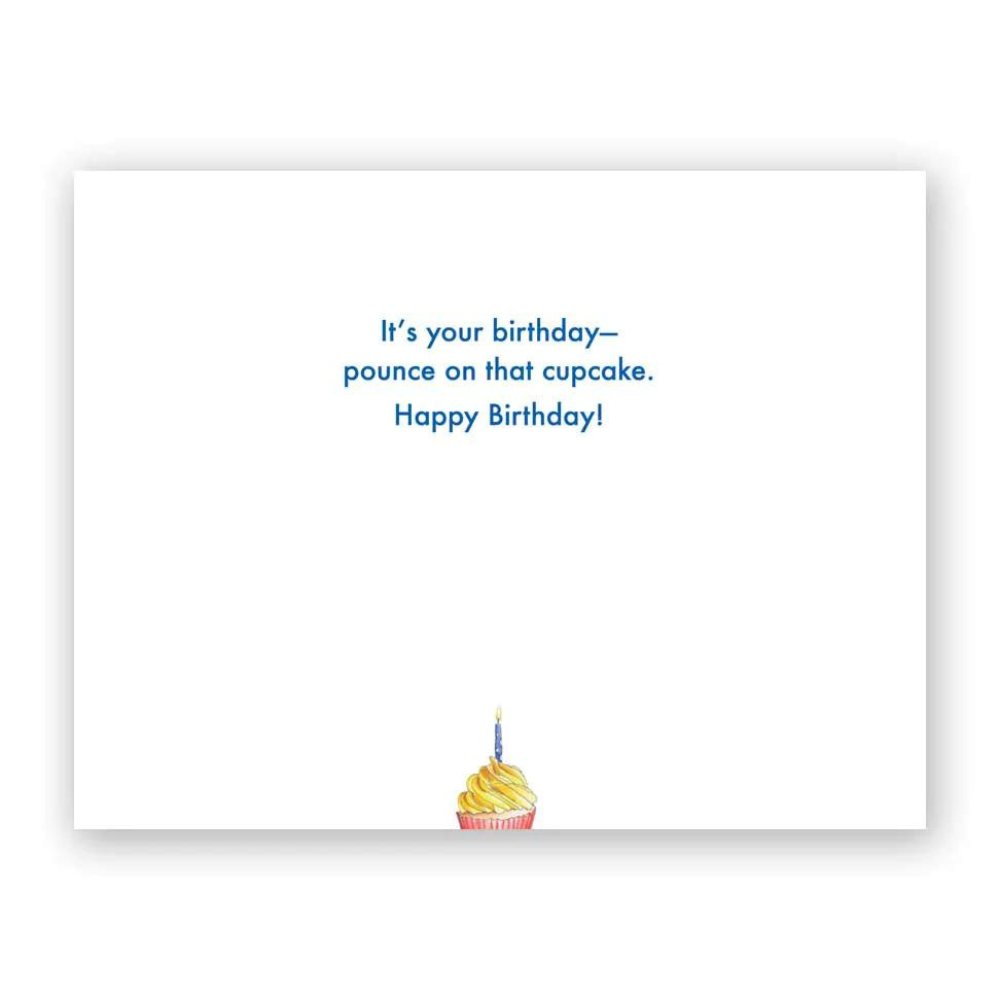 Mincing Mockingbird Greeting Cards Cupcake Cat Birthday Card