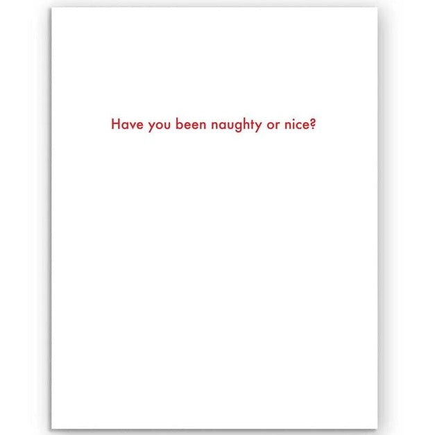 Mincing Mockingbird Greeting Cards Have you Been Naughty or Nice - Santa Card