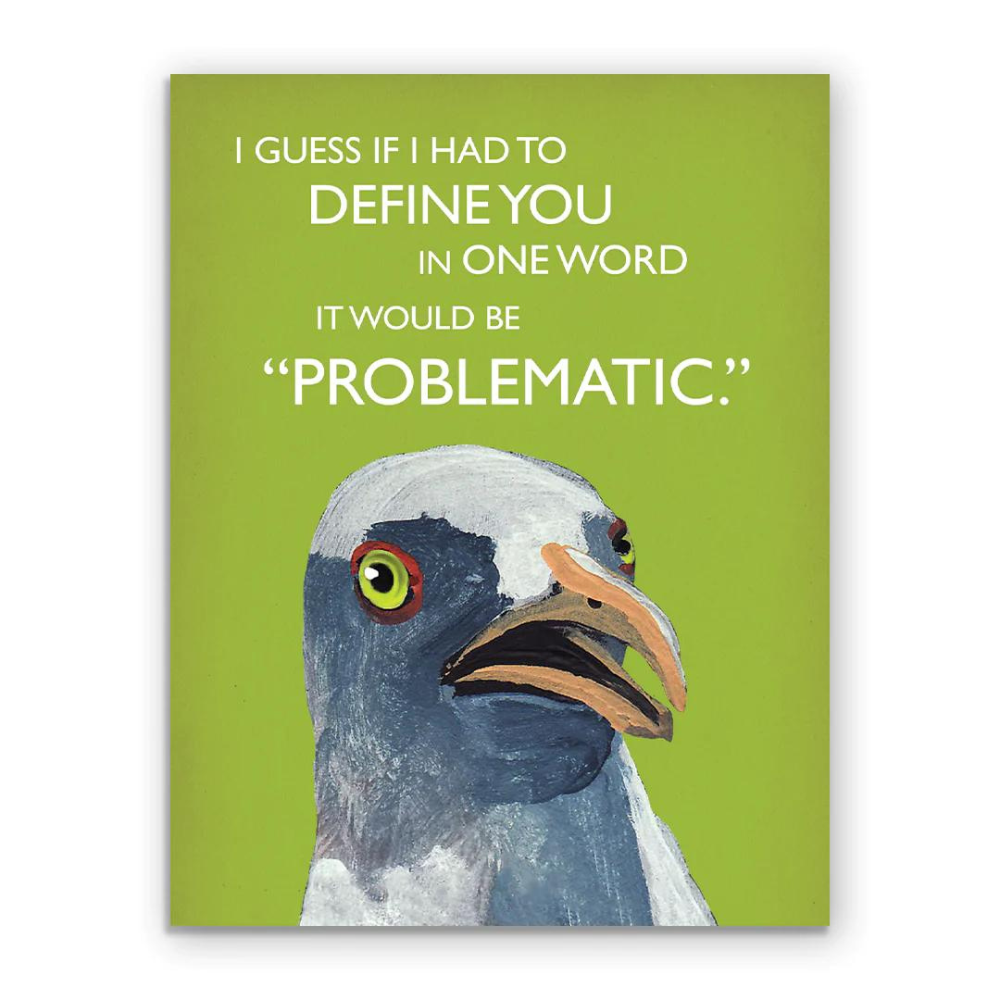Mincing Mockingbird Greeting Cards Problematic Greeting Card