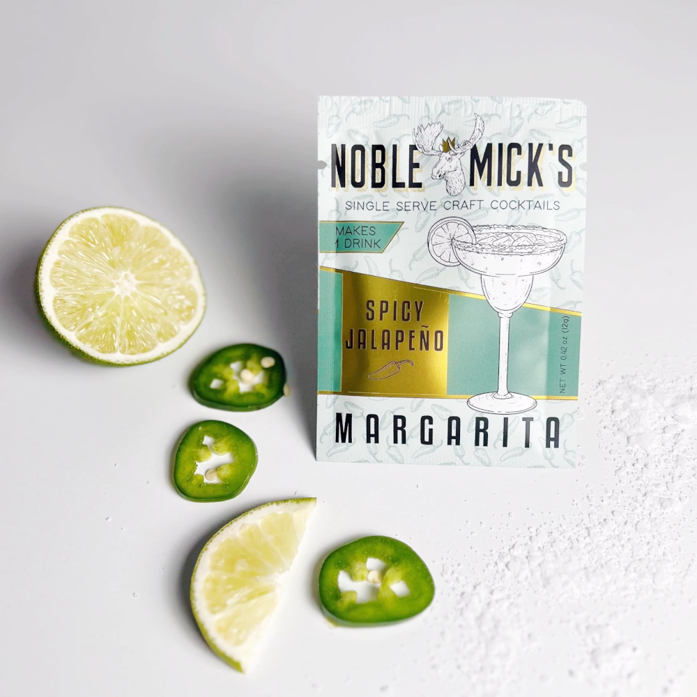 Noble Micks Single Serve Craft Cocktail Mix Spicy Jalapeno Margarita