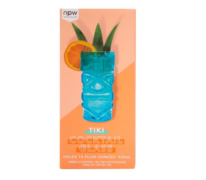 NPW Drinkware & Mugs Happy Hour Tiki Cocktail Glass - Blue