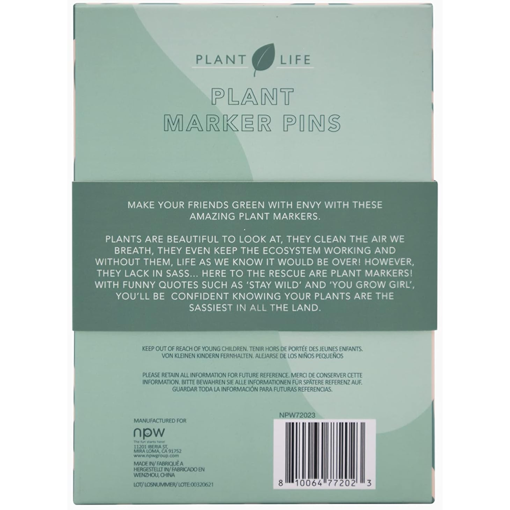 NPW Home Decor Plant Life Plant Marker Pins