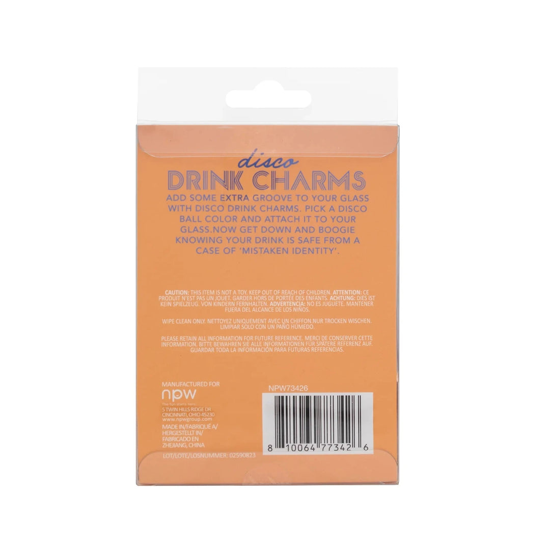 NPW Kitchen & Table Disco Drink Charms-6 Pack