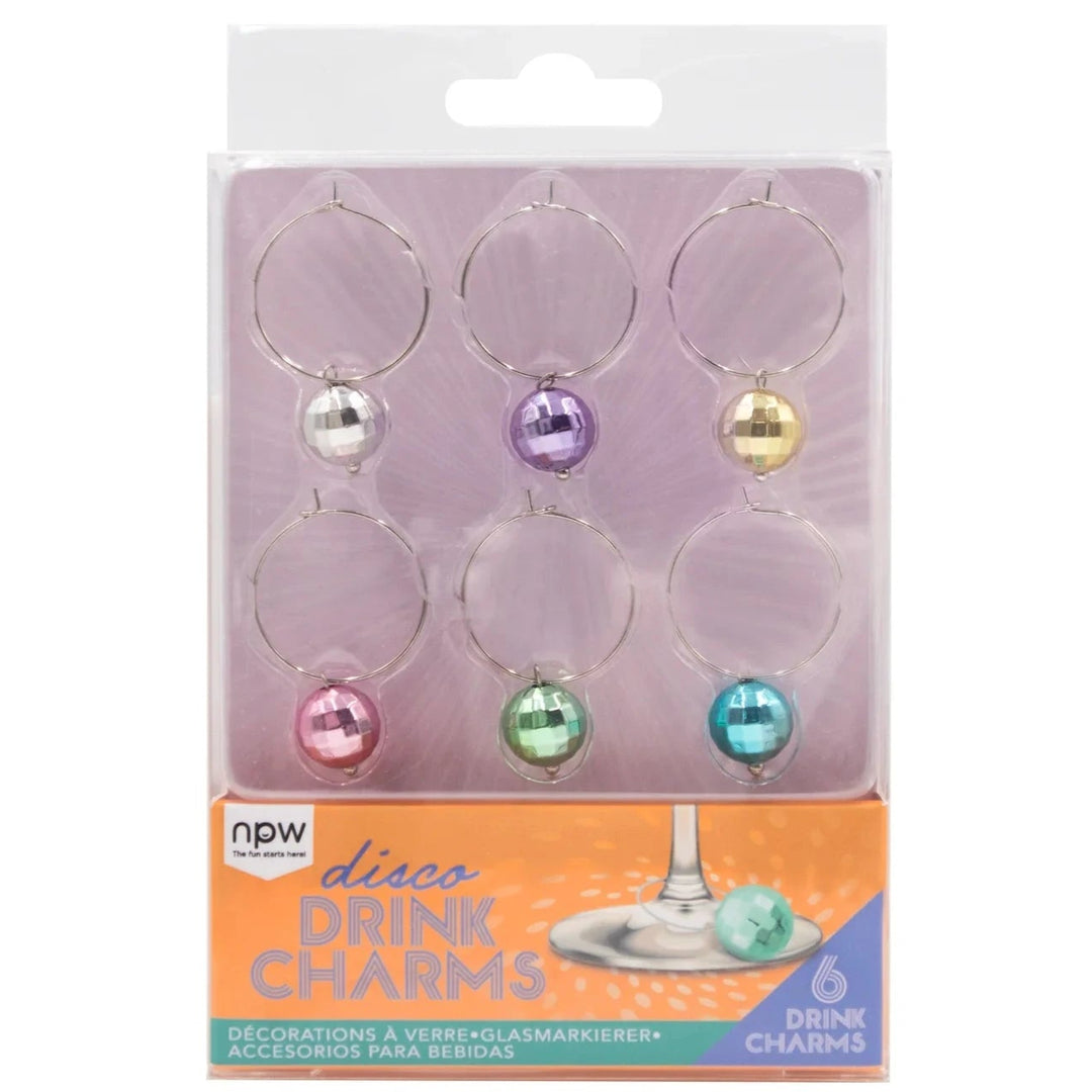 NPW Kitchen & Table Disco Drink Charms-6 Pack
