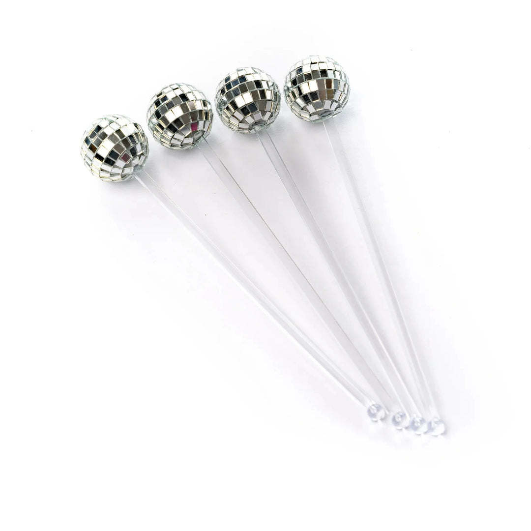 NPW Kitchen & Table Disco Drink Stirrers-4 Pack