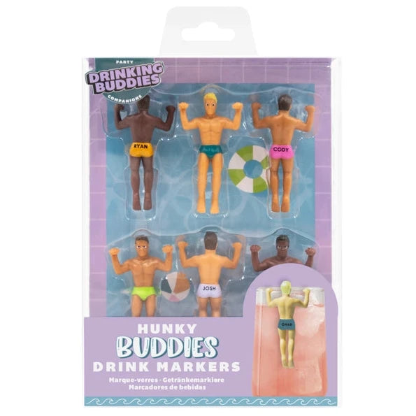 NPW Kitchen & Table Hunky Buddies Drink Markers