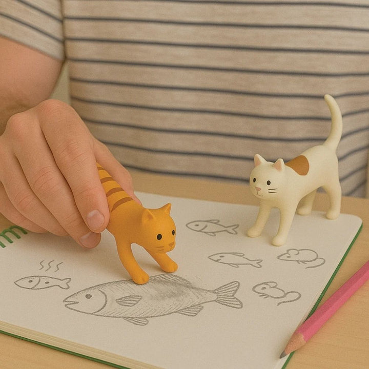 NPW Office Goods Cat Erasers - 4 Pack