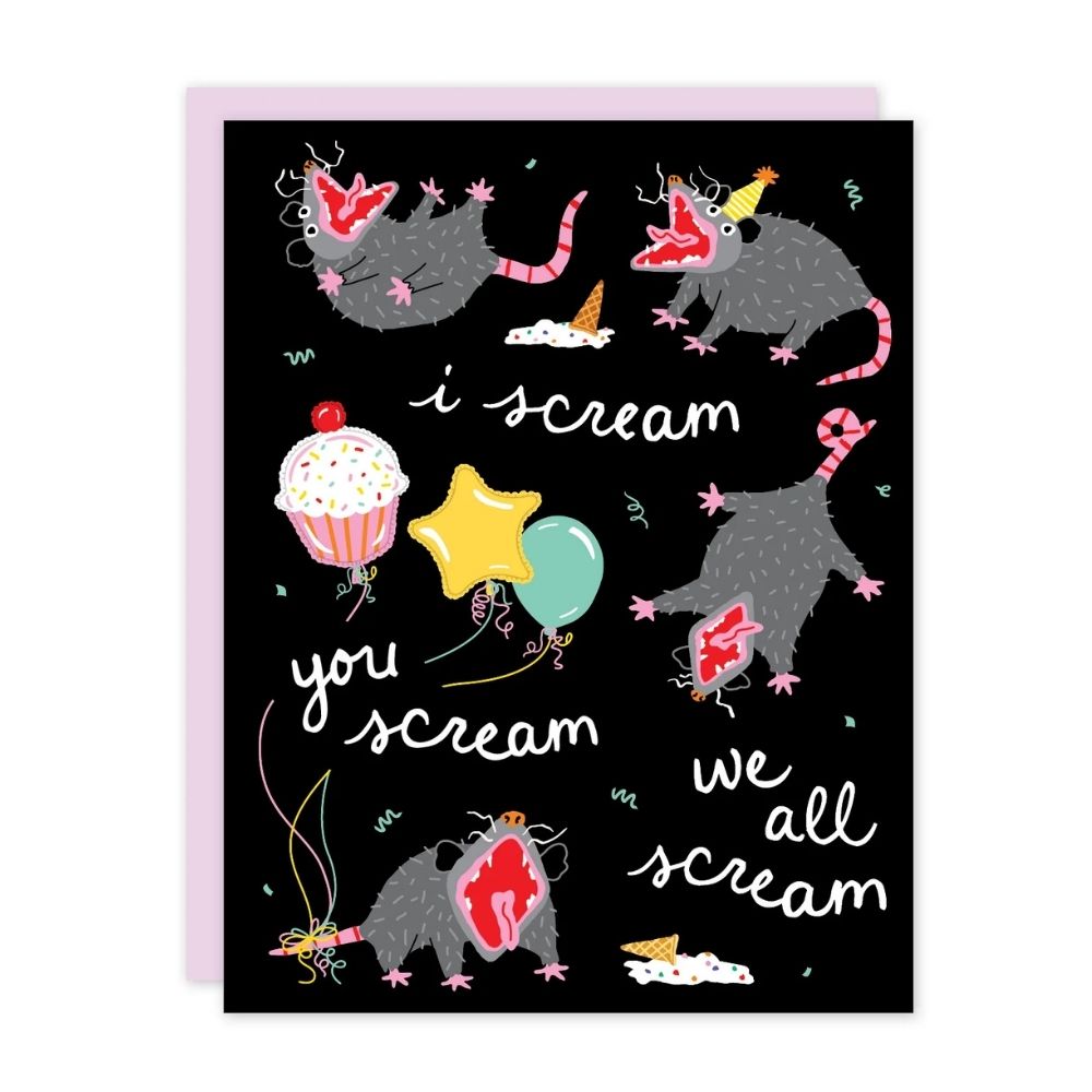 Party of One Greeting Cards We All Scream Birthday Card