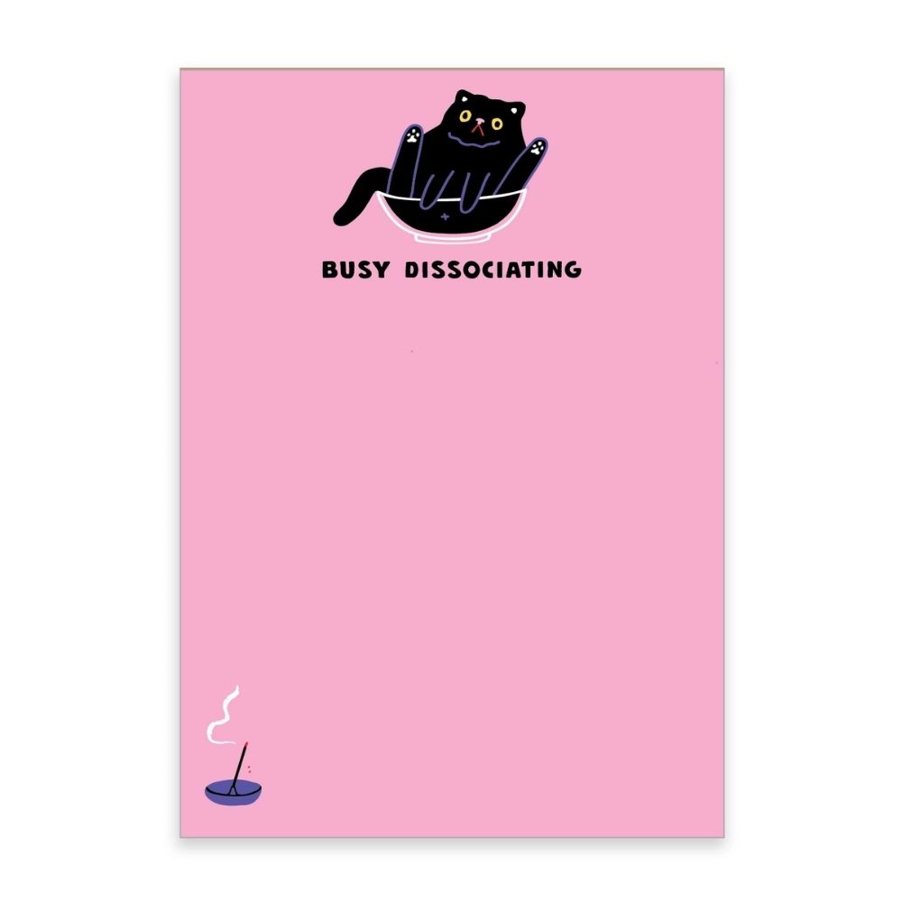Party of One Office Goods Dissociating Cat Notepad