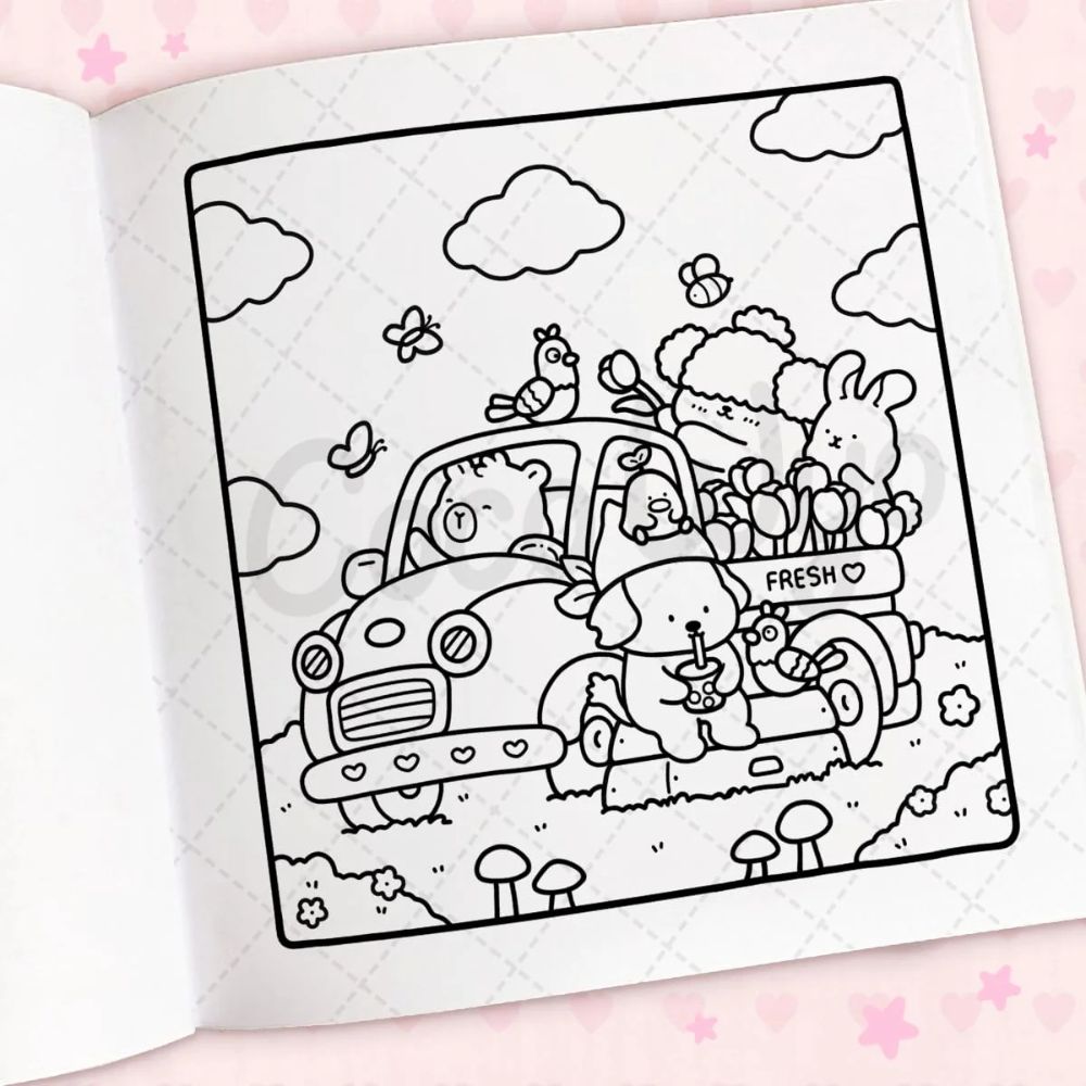 Penguin Random House Books Cozy Cuties Coloring Book