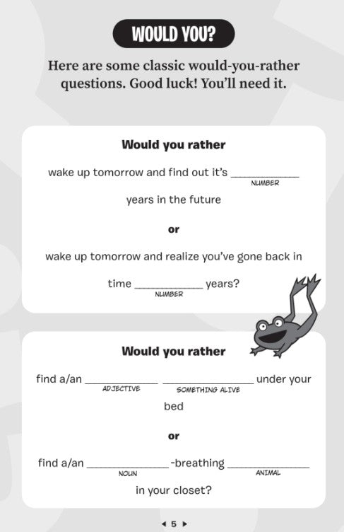 Penguin Random House Books Would You Rather Mad Libs