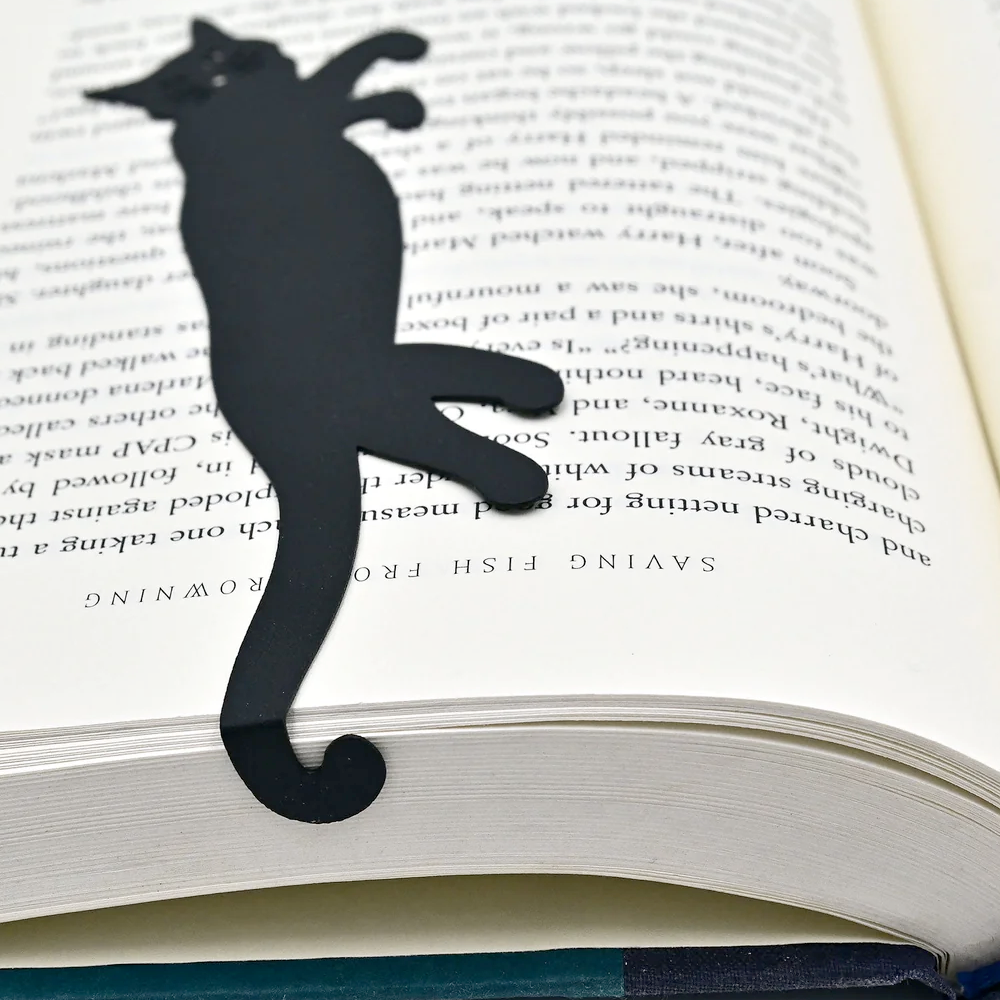 Peter Pauper Press Journals & Notebooks Curious Cat 'Hanging' Metal Bookmark