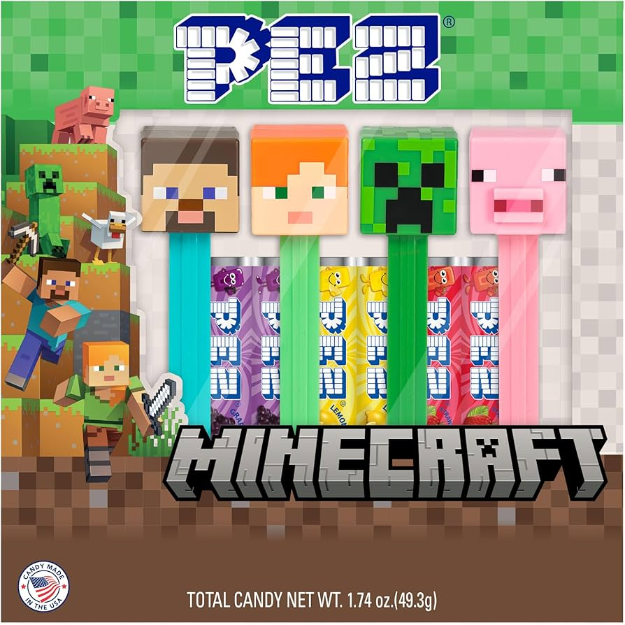 PEZ Candy Candy Pez Minecraft Boxed set of 4