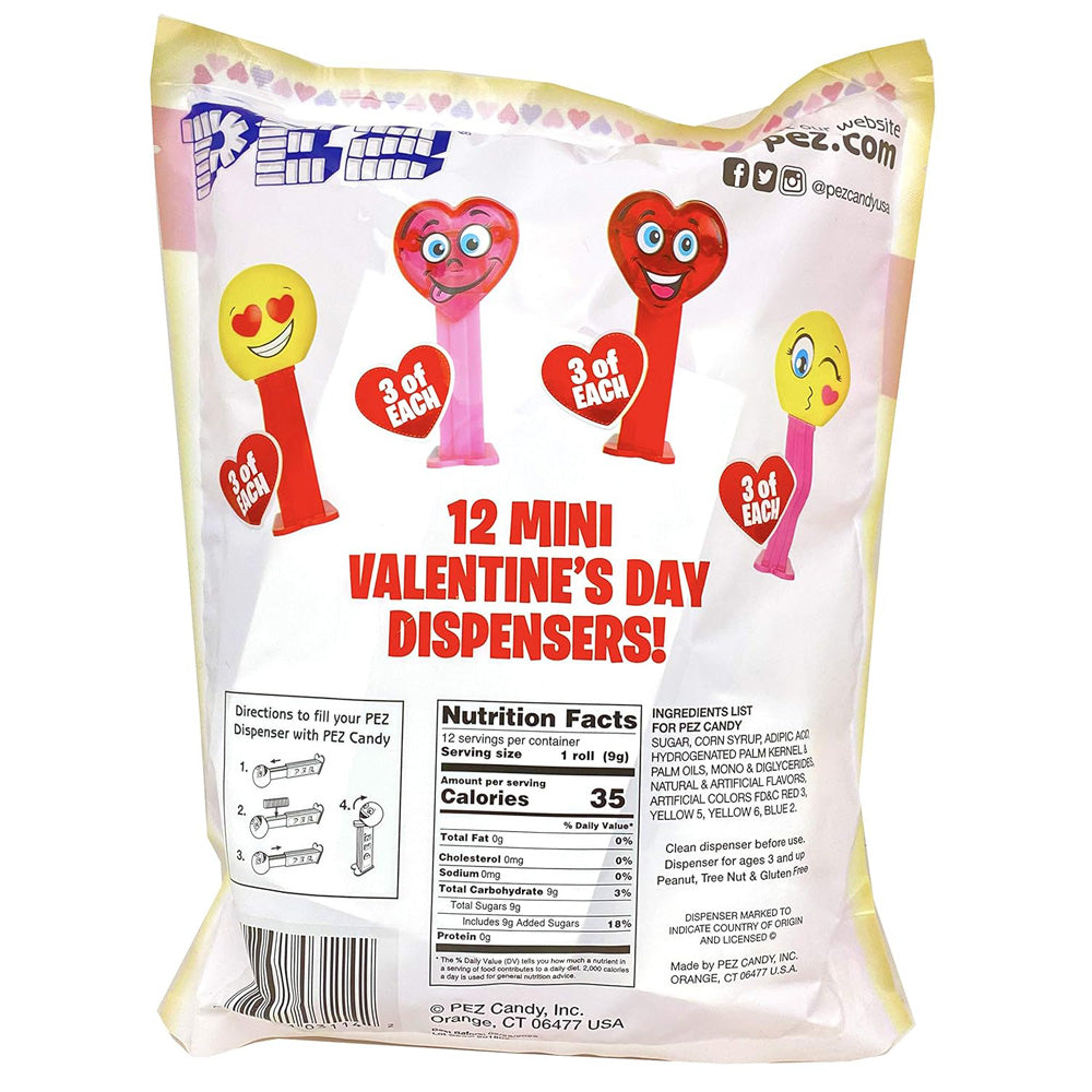 PEZ Candy Candy Pez Valentine Party Bag - 12pcs