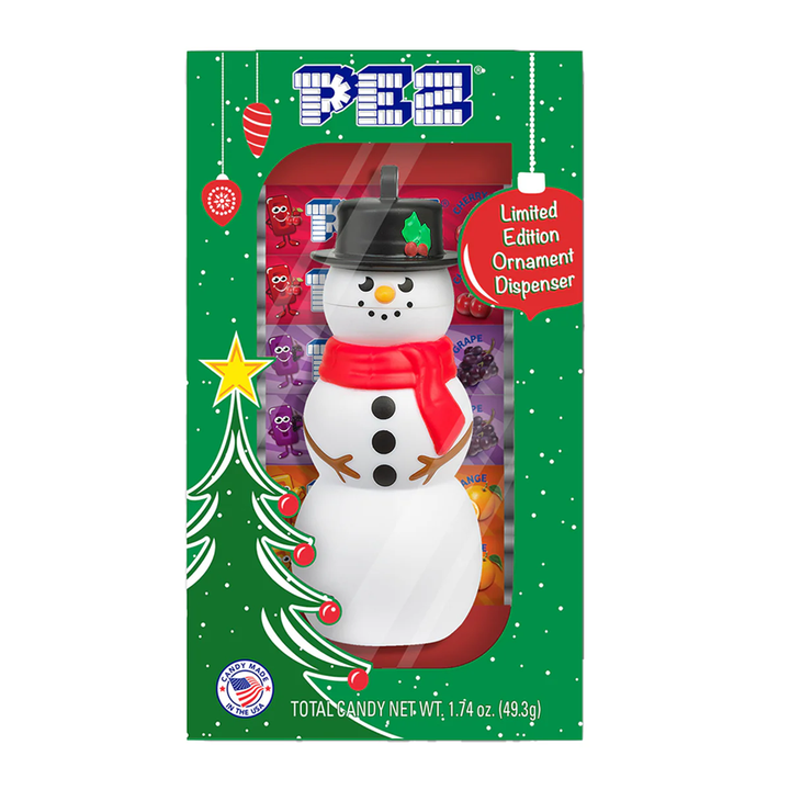 PEZ Candy CANDY Snowman Christmas Full Body Pez Dispenser