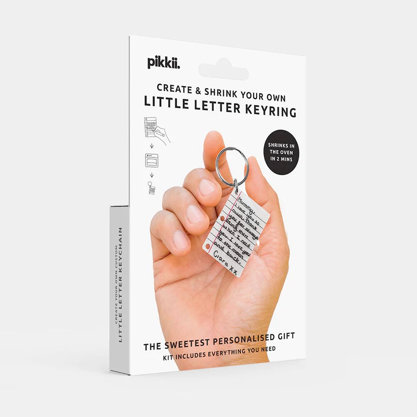 Pikkii Arts & Crafts Personalized Little Shrink Letter Keyring