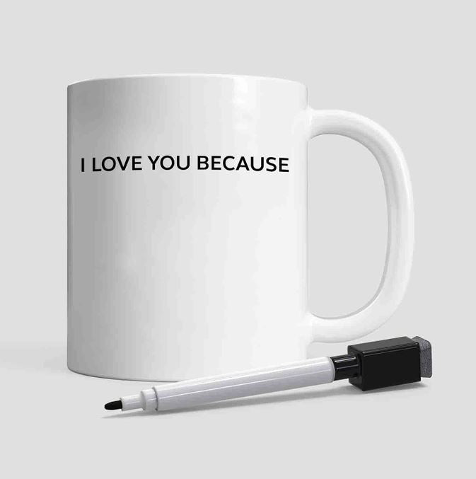 Pikkii Drinkware & Mugs I Love You Because Mug + Pen Gift Set