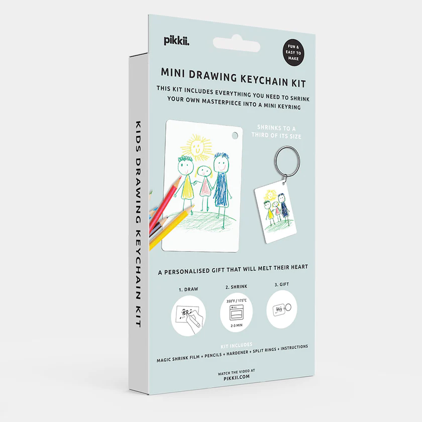 Pikkii Home Decor Create Your Own Shrink Drawing Keyring