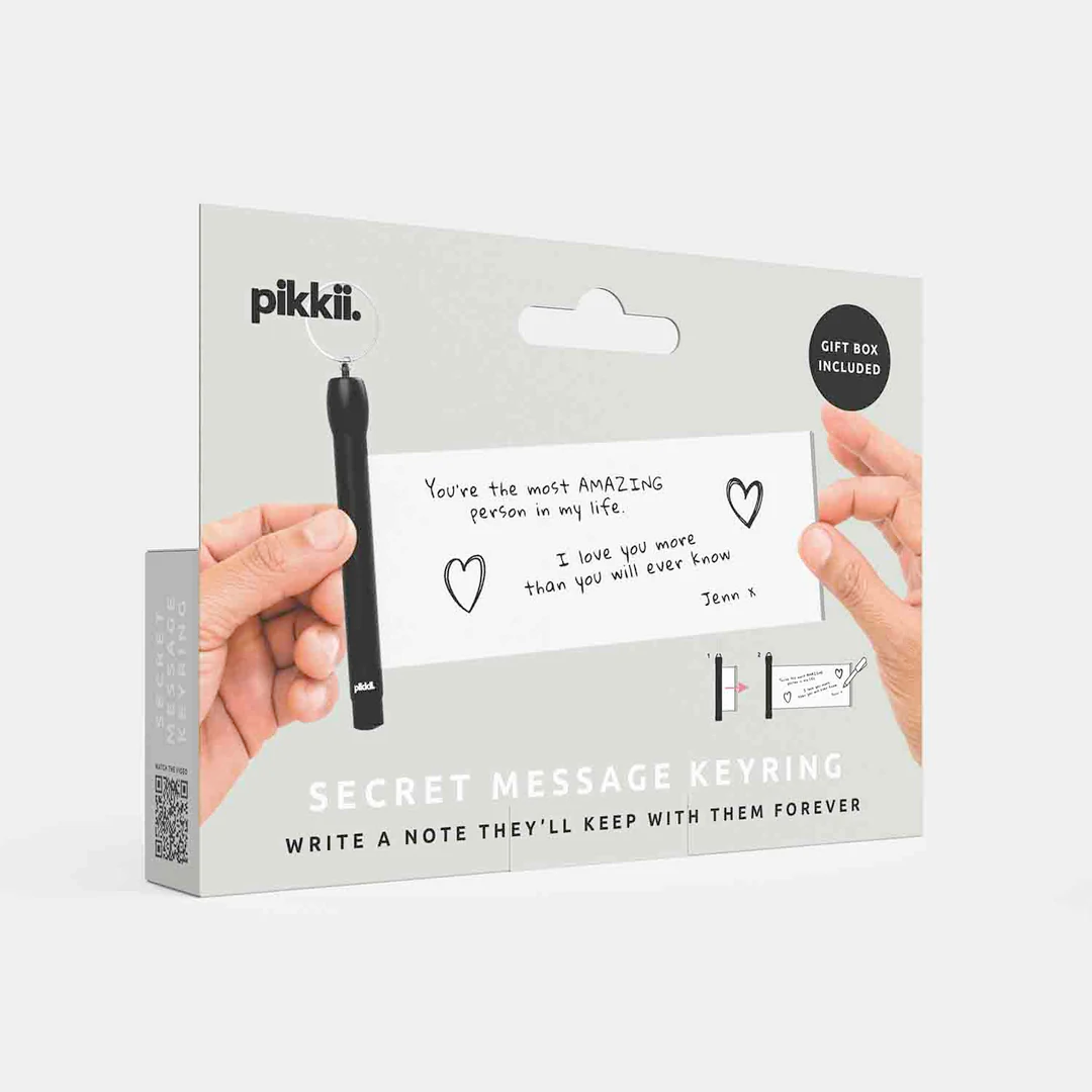 Pikkii Home Decor Secret Message Scroll Keyring