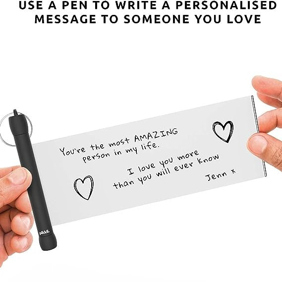 Pikkii Home Decor Secret Message Scroll Keyring